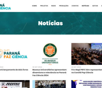 NAPI Paraná Faz Ciência de site novo