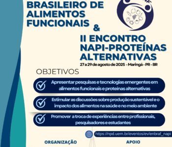 UEM é sede de eventos sobre alimentos funcionais e proteínas alternativas
