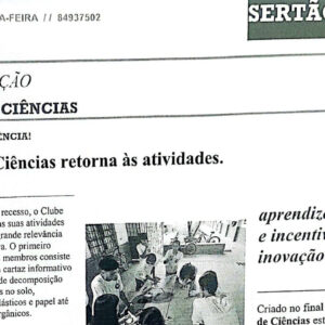 Reprodução do jornal impresso do Clube EcoCientistas (Foto/Luciana Martins)