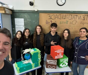 Foto do Clube de Ciências Planeta Consciente Paraná Faz Ciência Maker no dia do projeto “Da Terra à Tela” (Foto/arquivo pessoal)