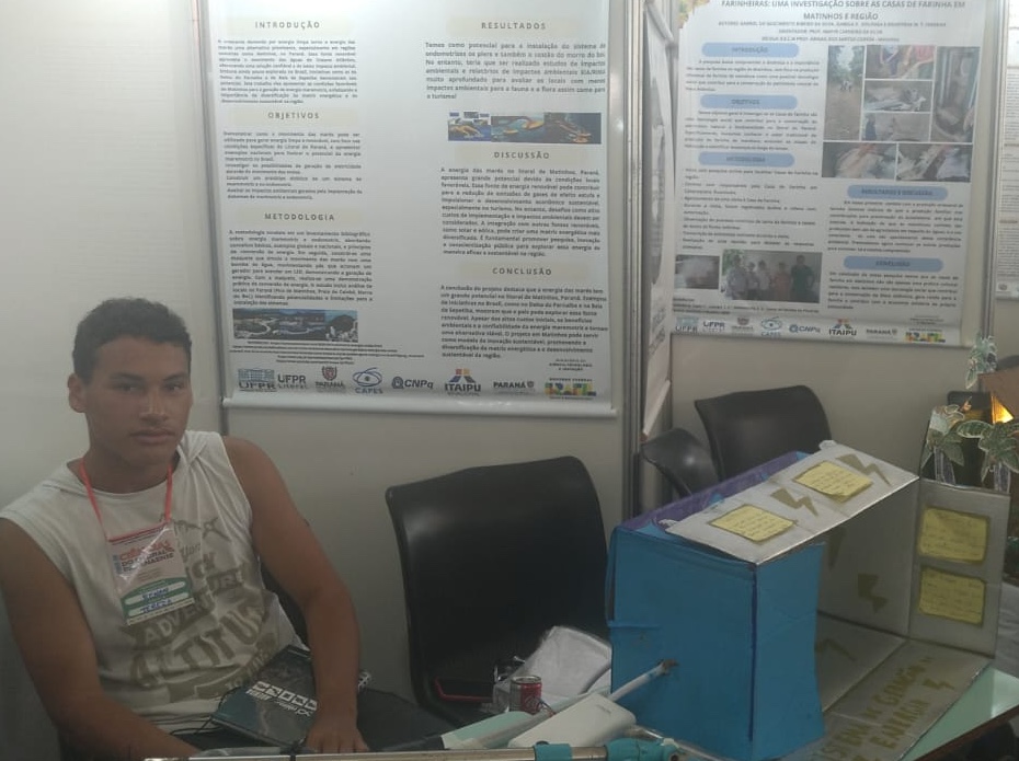 Aluno Renan Galdino apresenta em feira seu trabalho sobre tecnologias voltadas para a exploração da Lua e é escolhido para participar de um programa de mobilidade internacional em Portugal.