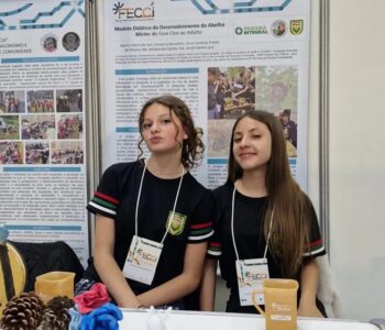 Estudantes do Colégio de Educação Integral Professor Pedro Carli apresentam o projeto “Modelo didático do desenvolvimento da abelha mirim: da fase ovo ao adulto” na Fecci 2025  (Foto/Clube @climatize_se)