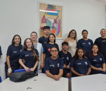 Registro da visita da equipe NAPI PRFC UEL ao clube San Rafa Makers, em Ibiporã (Foto/Isabella Abrão)