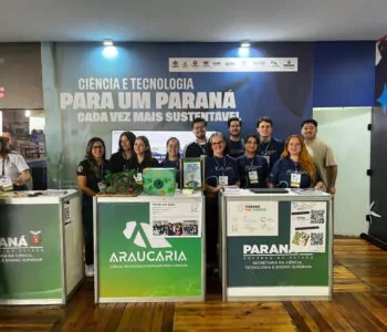 Equipe do Paraná Faz Ciência durante o Show Rural 2026 (Fonte: NAPI Paraná Faz Ciência/Divulgação)